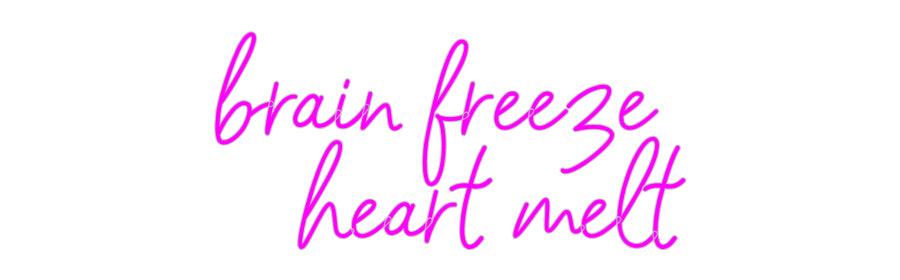 Konfigurator - Neon LED Flex - Personalisierter Indoor Schriftzug brain freeze ...