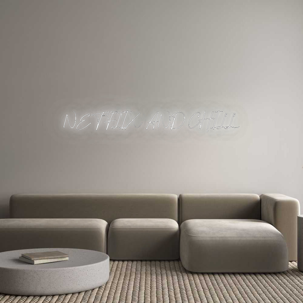Konfigurator - Neon LED Flex - Personalisierter Indoor Schriftzug NETFLIX AND C...