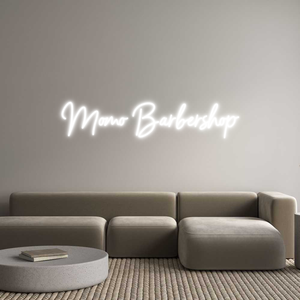 Konfigurator - Neon LED Flex - Personalisierter Indoor Schriftzug Momo Barbershop
