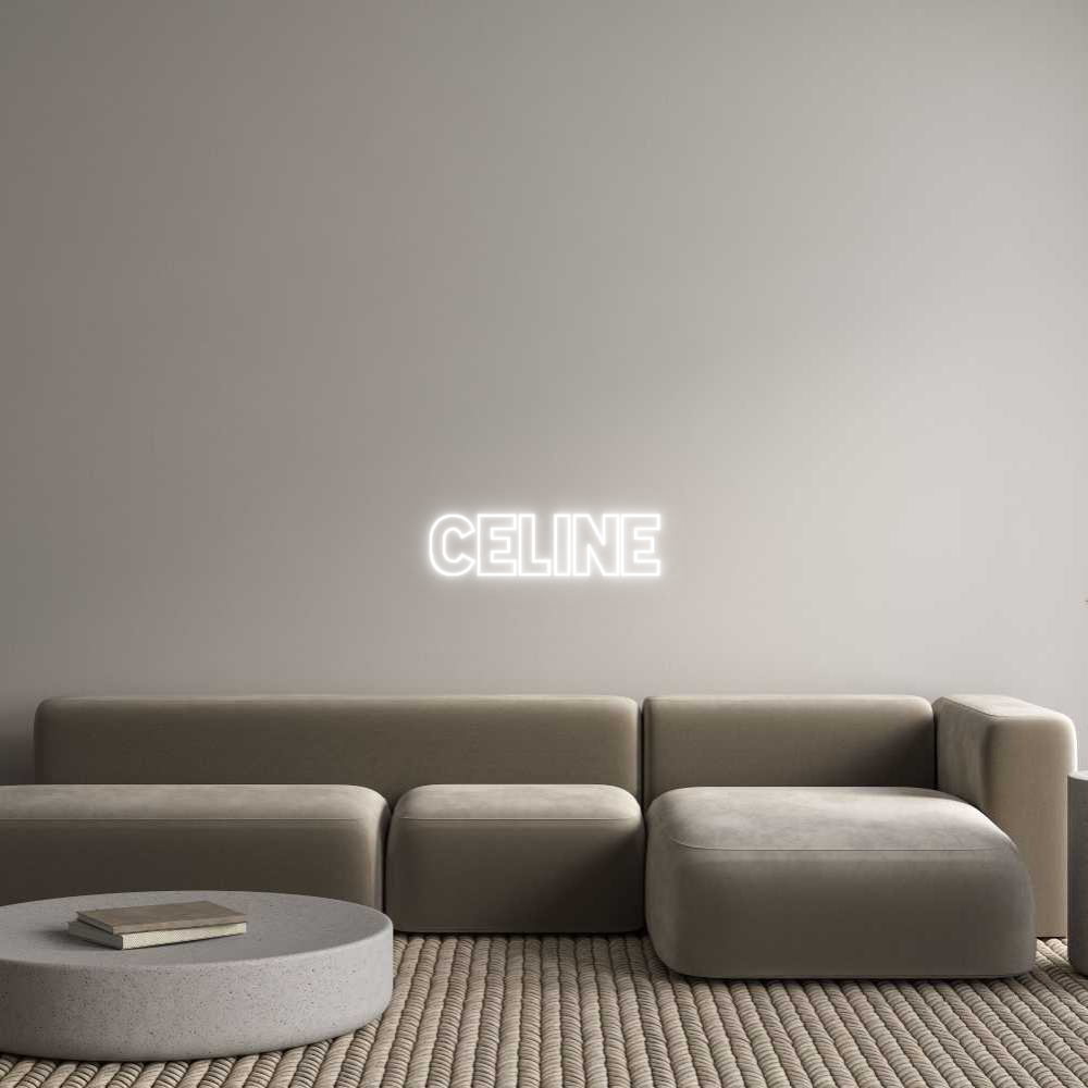 Configurateur - Neon LED Flex - Enseigne néon intérieure personnalisée Celine