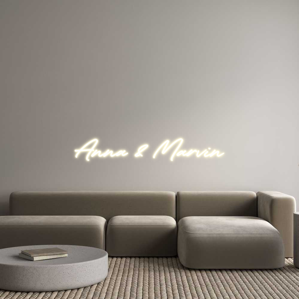 Konfigurator - Neon LED Clip - Personalisierter Indoor Schriftzug Anna & Marvin