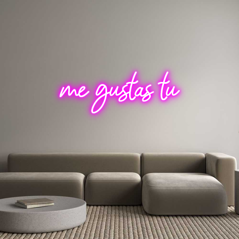 Konfigurator - Neon LED Clip - Personalisierter Indoor Schriftzug me gustas tu