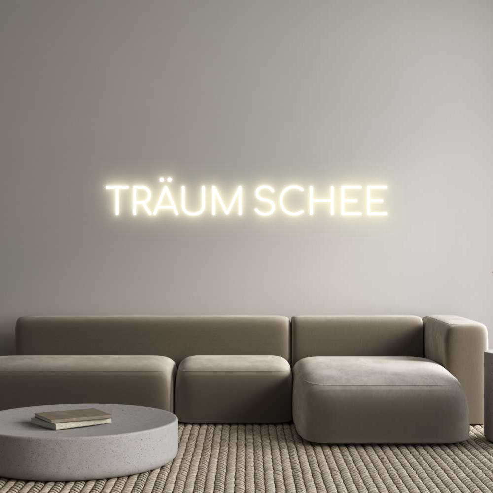 Konfigurator - Neon LED Flex - Personalisierter Indoor Schriftzug TRÄUM SCHEE