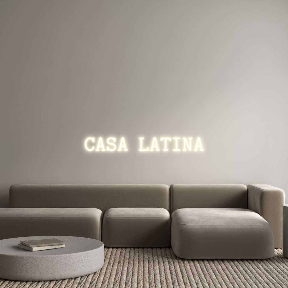 Configurateur - Neon LED Flex - Enseigne néon intérieure personnalisée CASA LATINA