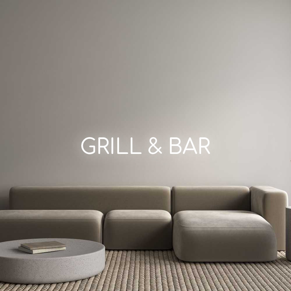 Konfigurator - Personalisierte Leuchtreklame & Leuchtbuchstaben GRILL & BAR
