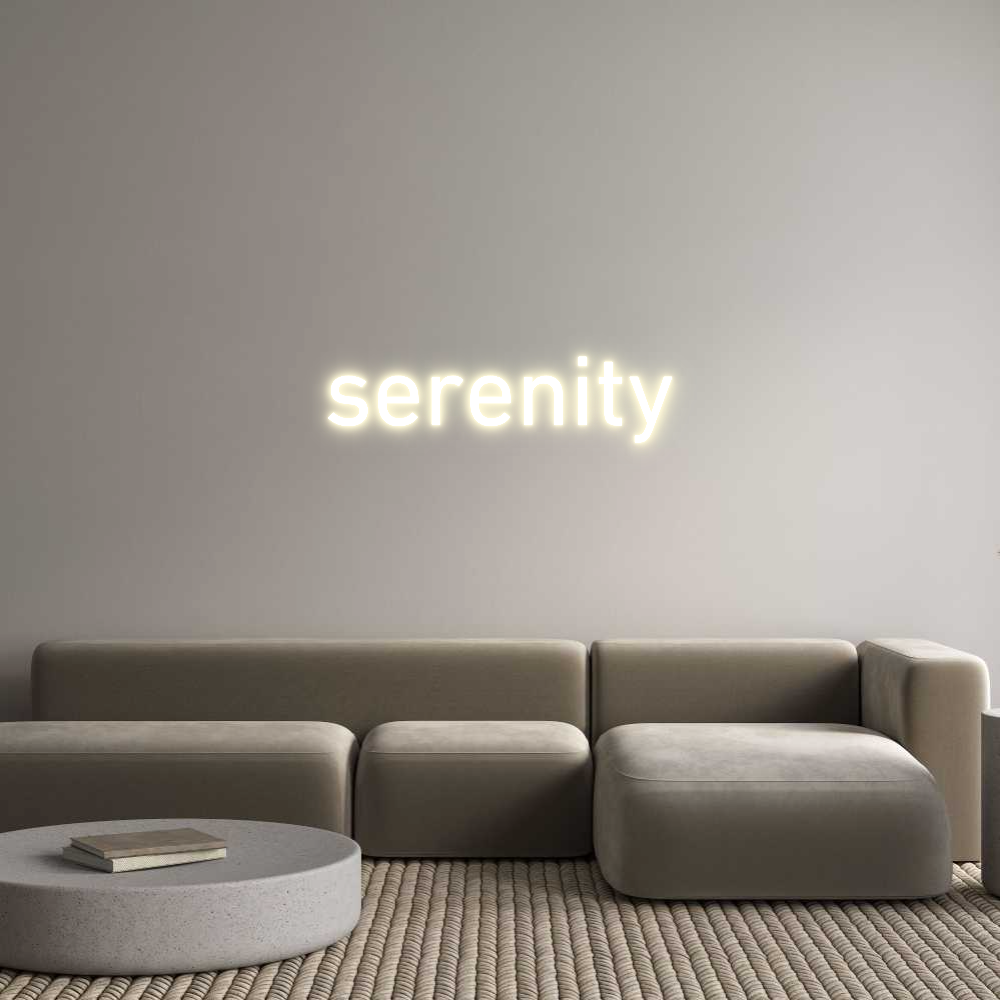 Konfigurator - Neon LED Clip - Personalisierter Indoor Schriftzug serenity