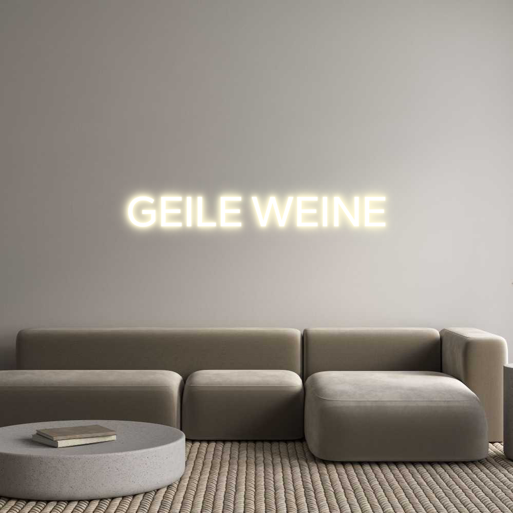 Konfigurator - Neon LED Clip - Personalisierter Indoor Schriftzug GEILE WEINE