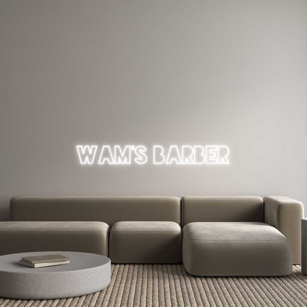 Configurateur - Neon LED Flex - Enseigne néon intérieure personnalisée Wam’s barber