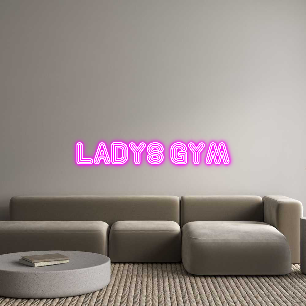 Konfigurator - Neon LED Clip - Personalisierter Indoor Schriftzug Ladys Gym