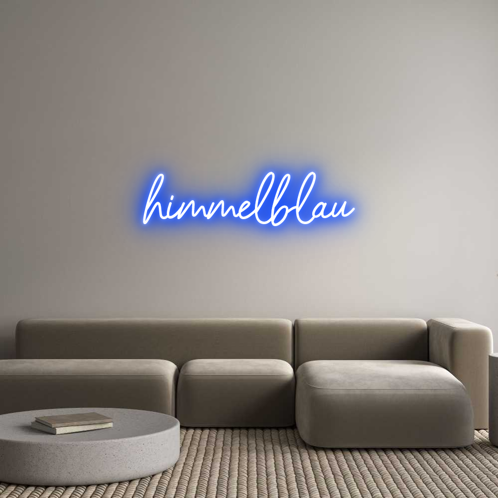Konfigurator - Neon LED Flex - Personalisierter Indoor Schriftzug himmelblau