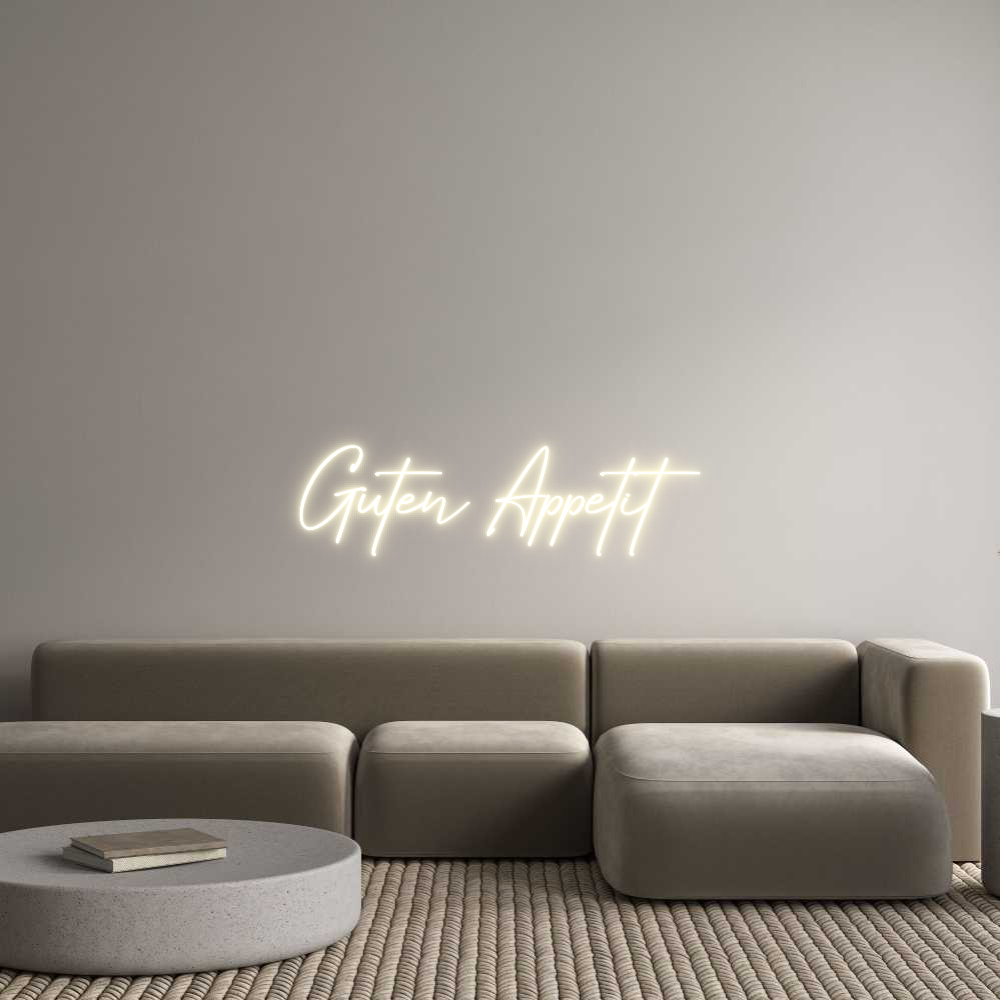 Konfigurator - Neon LED Flex - Personalisierter Indoor Schriftzug Guten Appetit