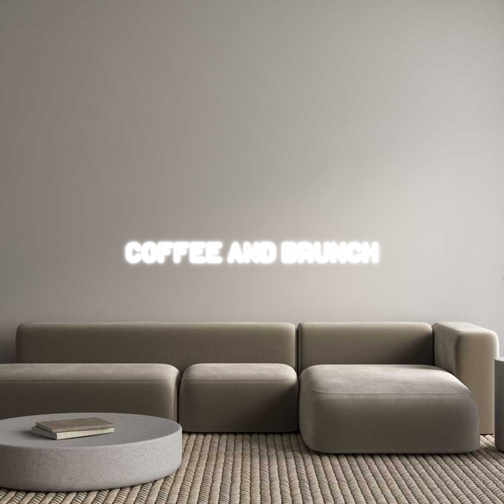 Konfigurator - Neon LED Clip - Personalisierter Indoor Schriftzug Coffee and br...