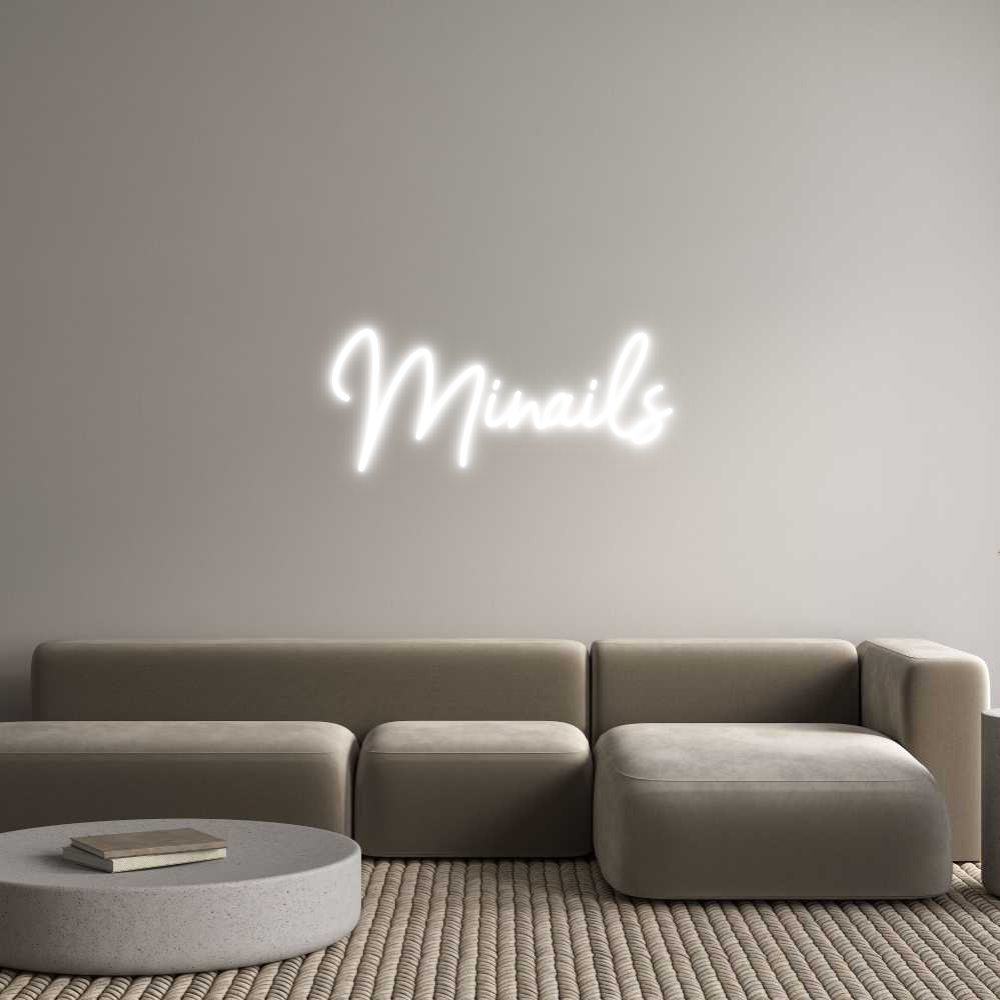 Konfigurator - Neon LED Flex - Personalisierter Indoor Schriftzug Minails