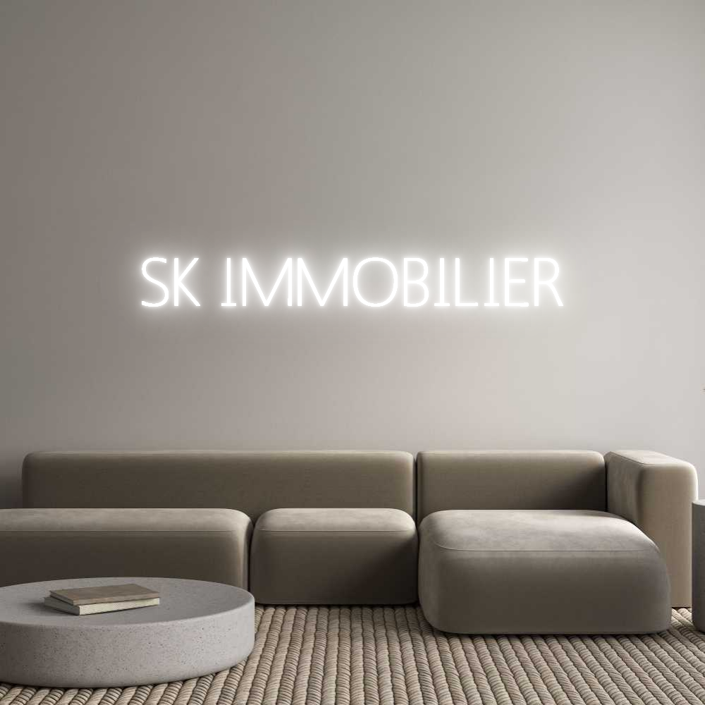 Configurateur - Neon LED Liquid Acryl - Lettres néon personnalisées pour l'intérieur et l'extérieur SK IMMOBILIER