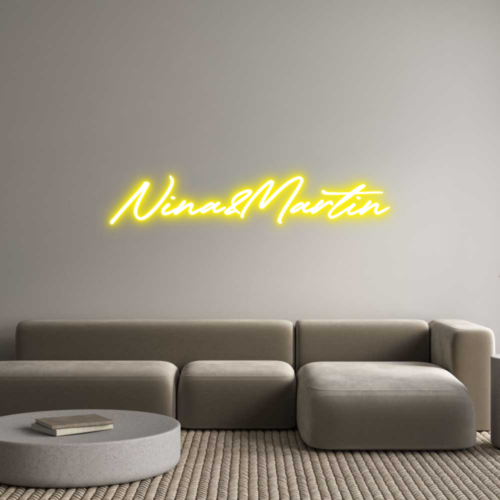 Konfigurator - Neon LED Clip - Personalisierter Indoor Schriftzug Nina&Martin
