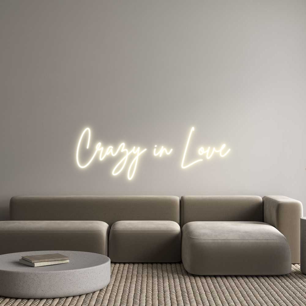 Konfigurator - Neon LED Clip - Personalisierter Indoor Schriftzug Crazy in Love