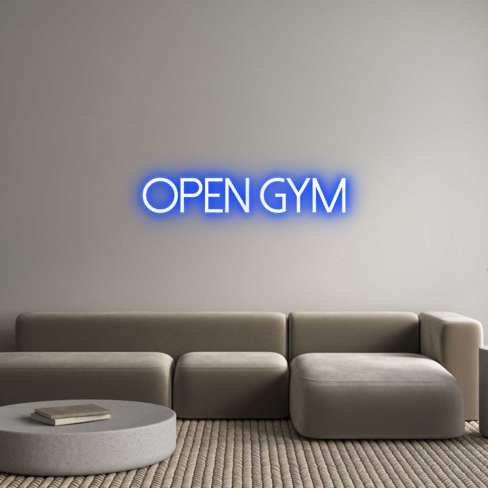 Configurateur - Neon LED Flex - Enseigne néon intérieure personnalisée Open GYm