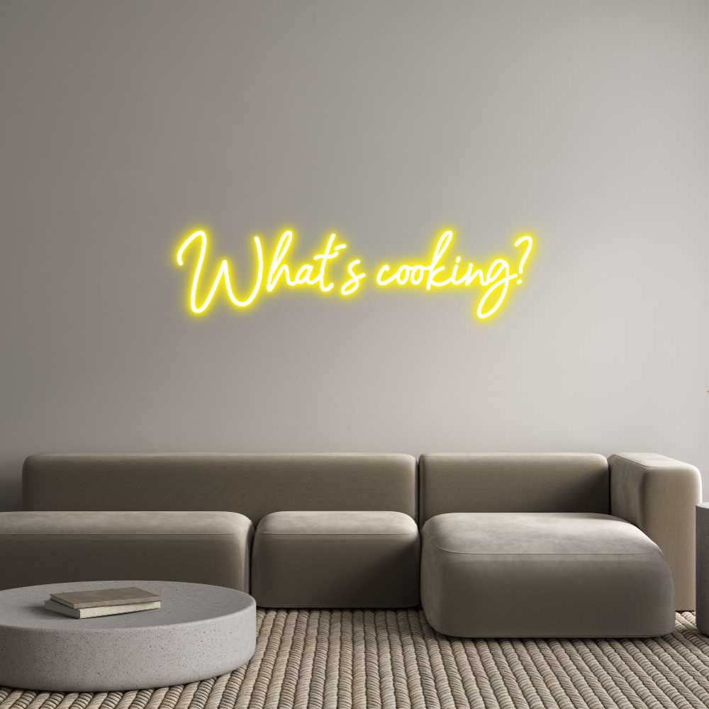 Konfigurator - Neon LED Flex - Personalisierter Indoor Schriftzug What´s cooking?