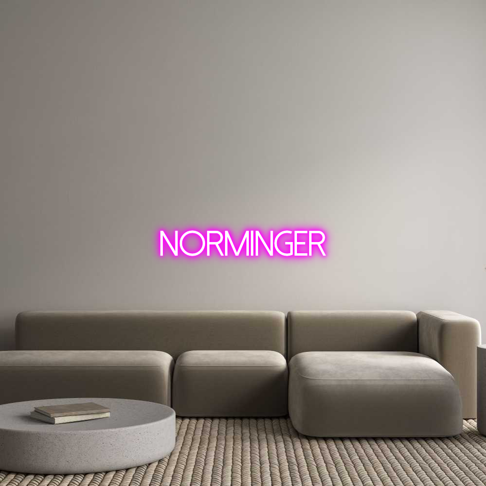 Konfigurator - Neon LED Liquid Acryl - Personalisierter Indoor & Outdoor Schriftzug Norminger