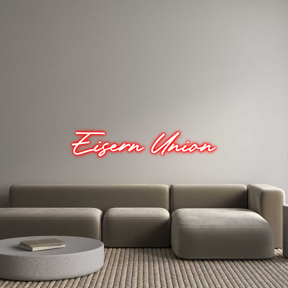 Konfigurator - Neon LED Clip - Personalisierter Indoor Schriftzug Eisern Union