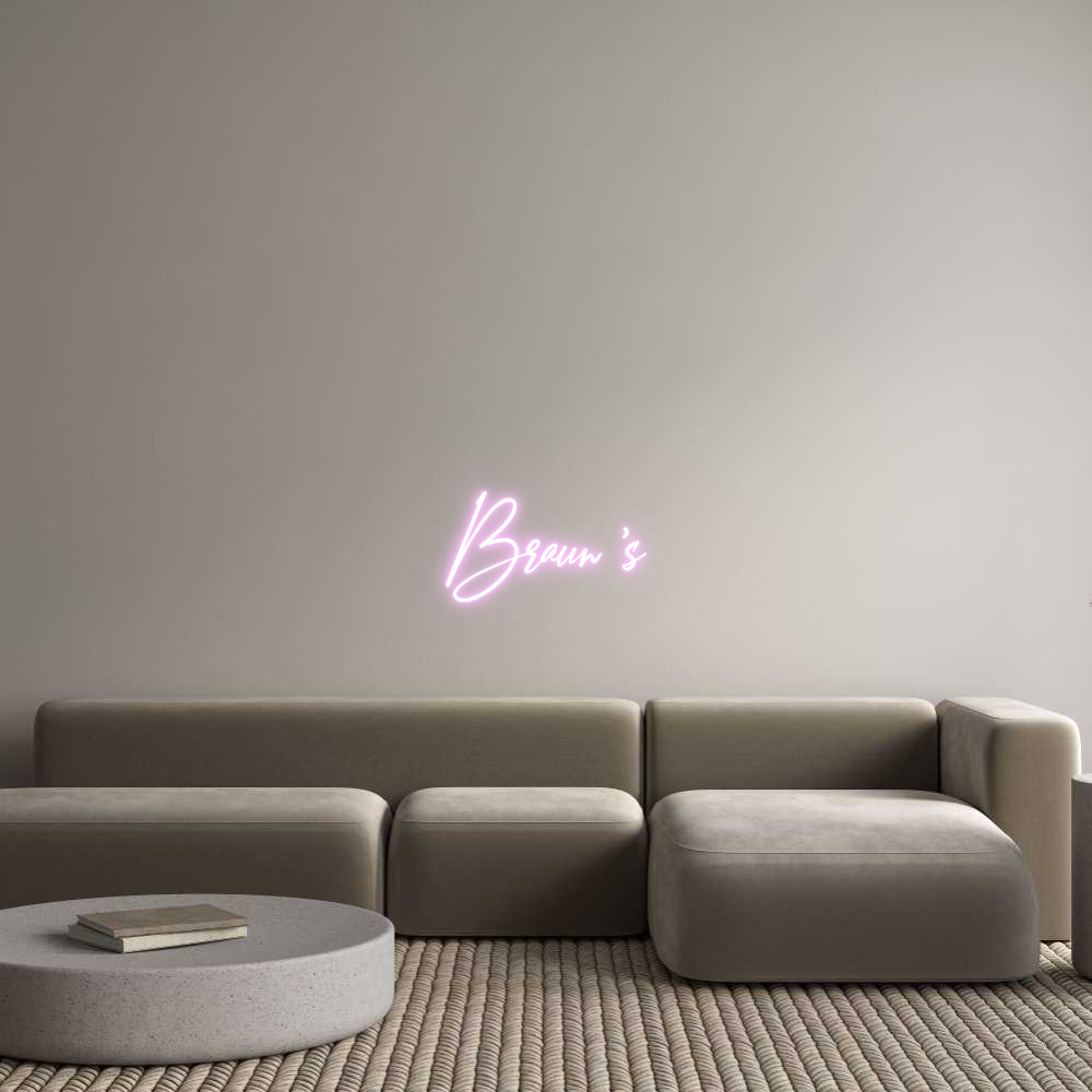 Konfigurator - Neon LED Clip - Personalisierter Indoor Schriftzug Braun 's