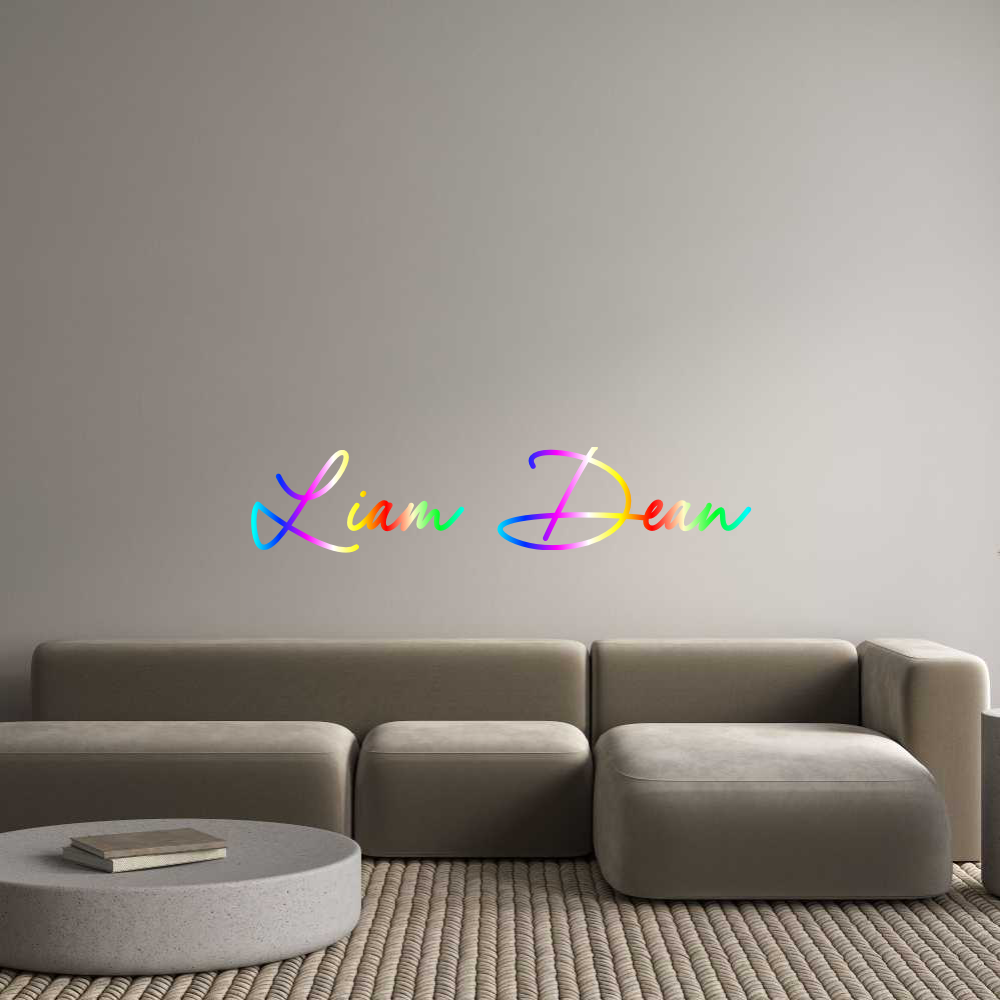 Konfigurator - Neon LED Clip - Personalisierter Indoor Schriftzug Liam Dean