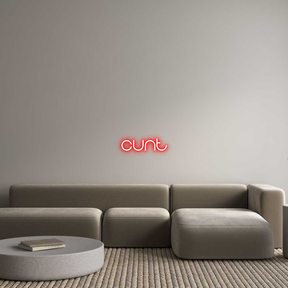 Konfigurator - Neon LED Clip - Personalisierter Indoor Schriftzug cunt
