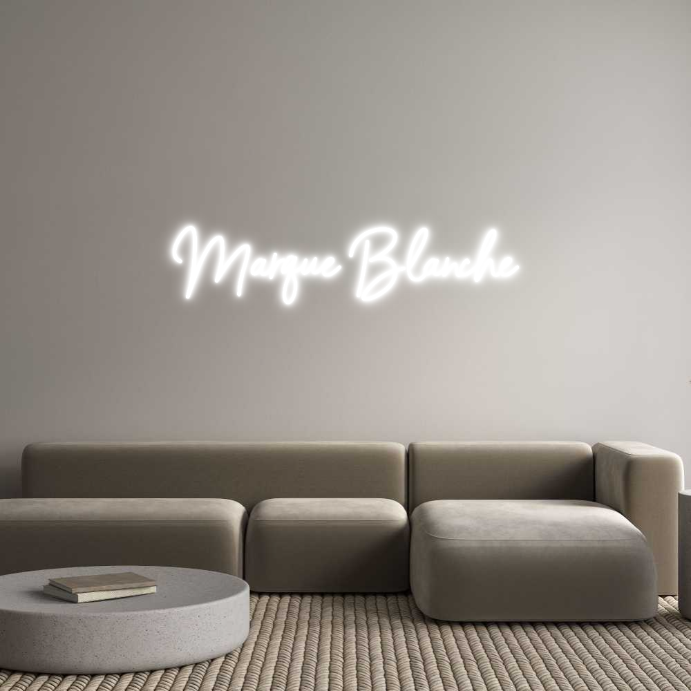Configurateur - Neon LED Flex - Enseigne néon intérieure personnalisée Marque Blanch...