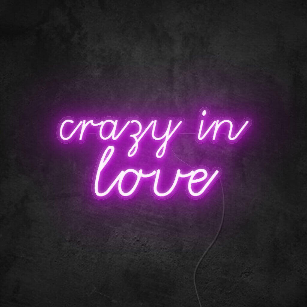 crazy in love - LED lettering - Illuminated Lettering
