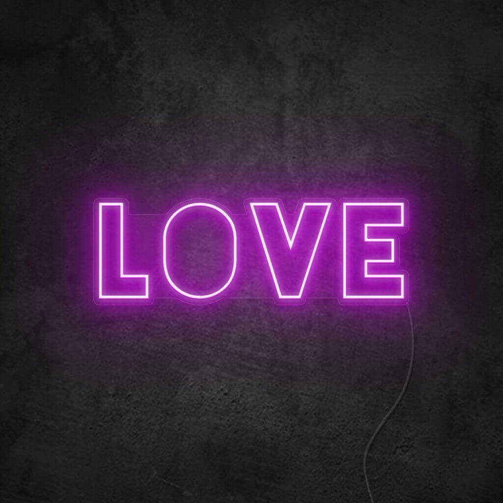 NEONMONKI - love - LED Lettering - Neon LED wall decoration for your  living room