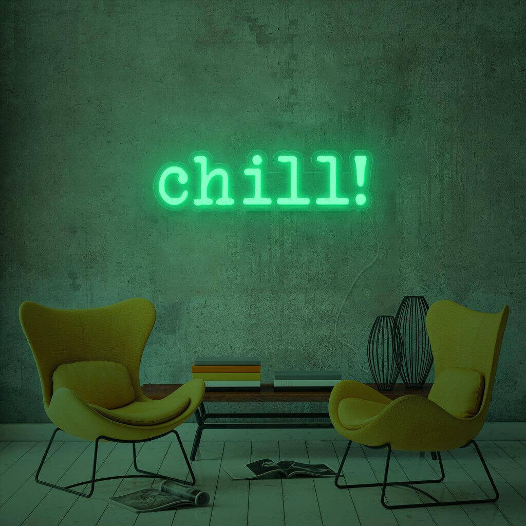 NEONMONKI_chill_leuchtschrift_hellgruen
