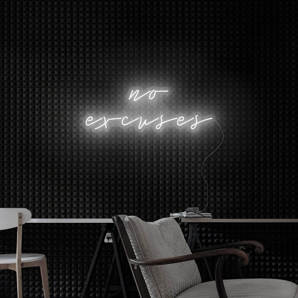 NEONMONKI_no_excuses_led_schriftzug