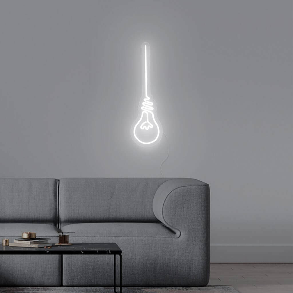 NEONMONKI_weißes_leuchtschild_glühbirne