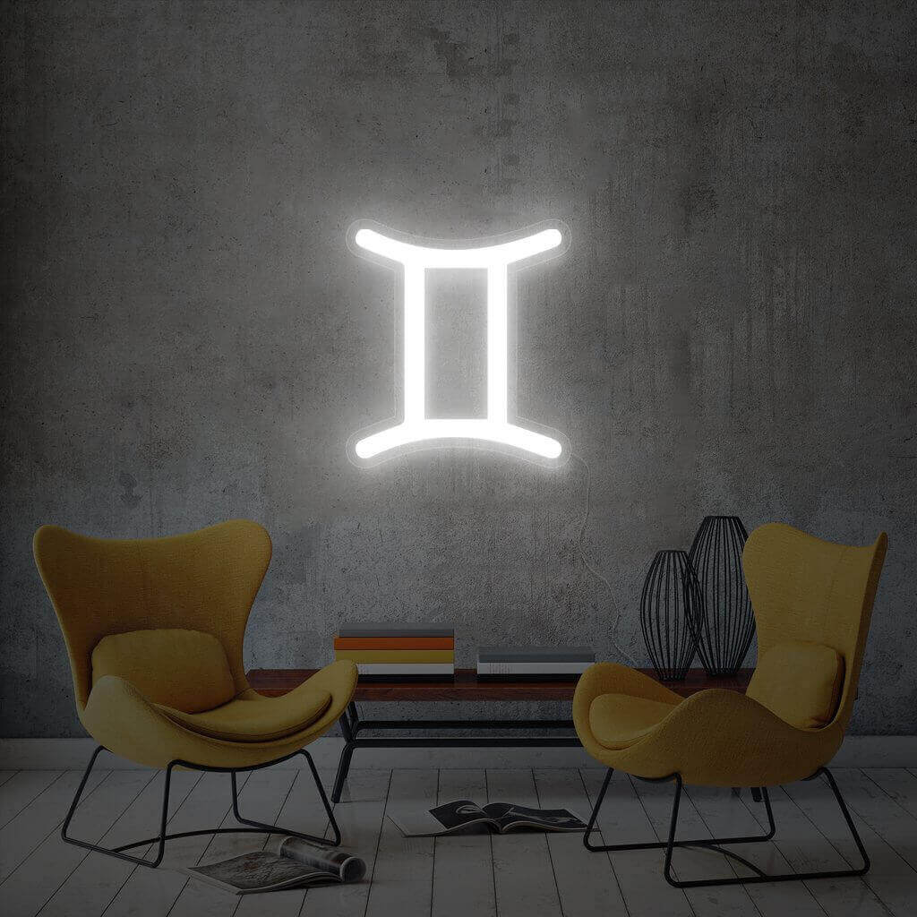 NEONMONKI_weißes_neon_schild_zwilling