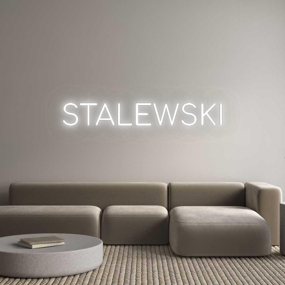 Konfigurator - Neon LED Flex - Personalisierter Indoor Schriftzug STALEWSKI