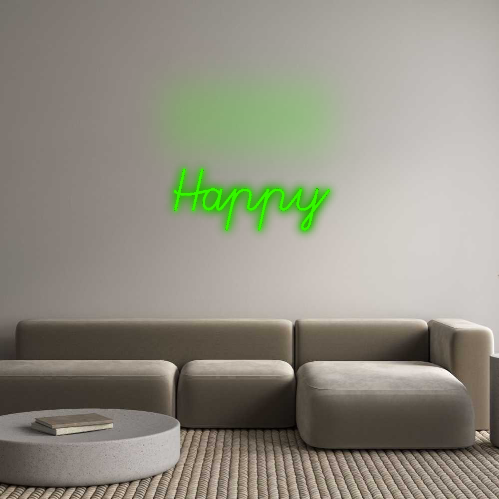 Konfigurator - Neon LED Clip - Personalisierter Indoor Schriftzug Happy