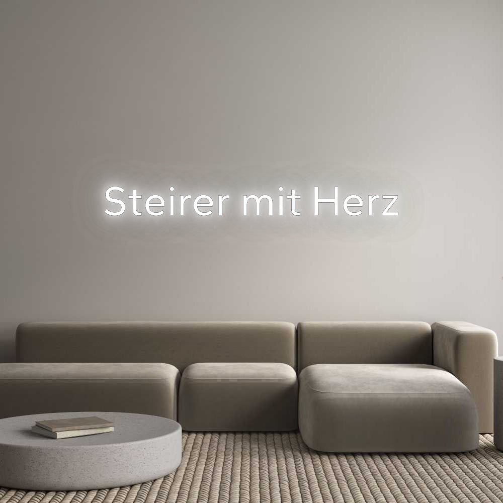 Konfigurator - Neon LED Flex - Personalisierter Indoor Schriftzug Steirer mit H...