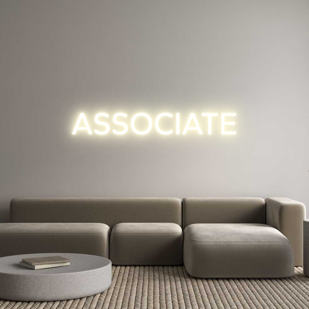 Konfigurator - Neon LED Liquid Acryl - Personalisierter Indoor & Outdoor Schriftzug ASSOCIATE