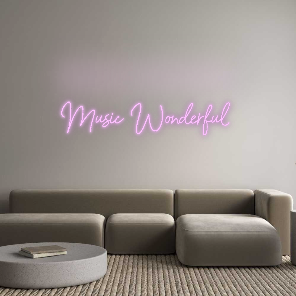Configurateur - Neon LED Flex - Enseigne néon intérieure personnalisée Music Wonderf...