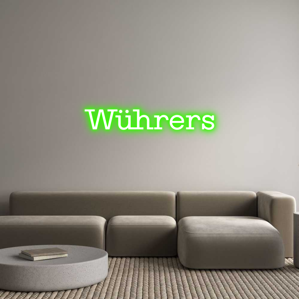 Konfigurator - Neon LED Flex - Personalisierter Indoor Schriftzug Wührers