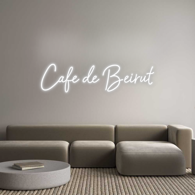 Konfigurator - Neon LED Flex - Personalisierter Indoor Schriftzug Cafe de Beirut