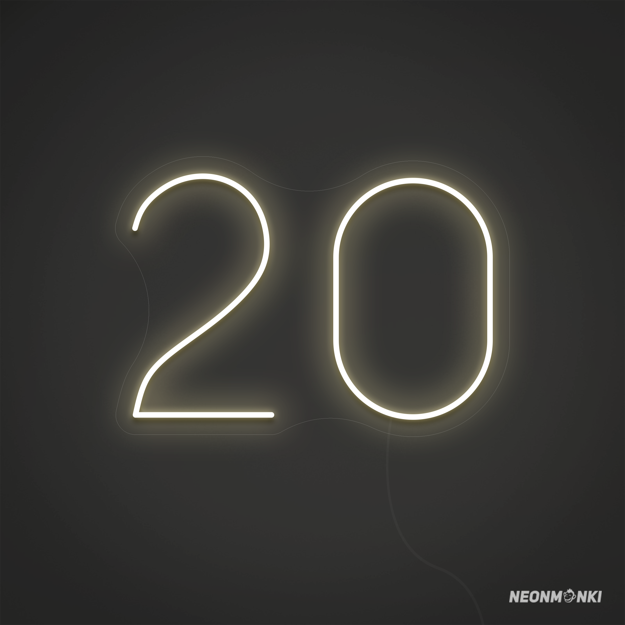 "20" - LED Schriftzug - Neonlampen