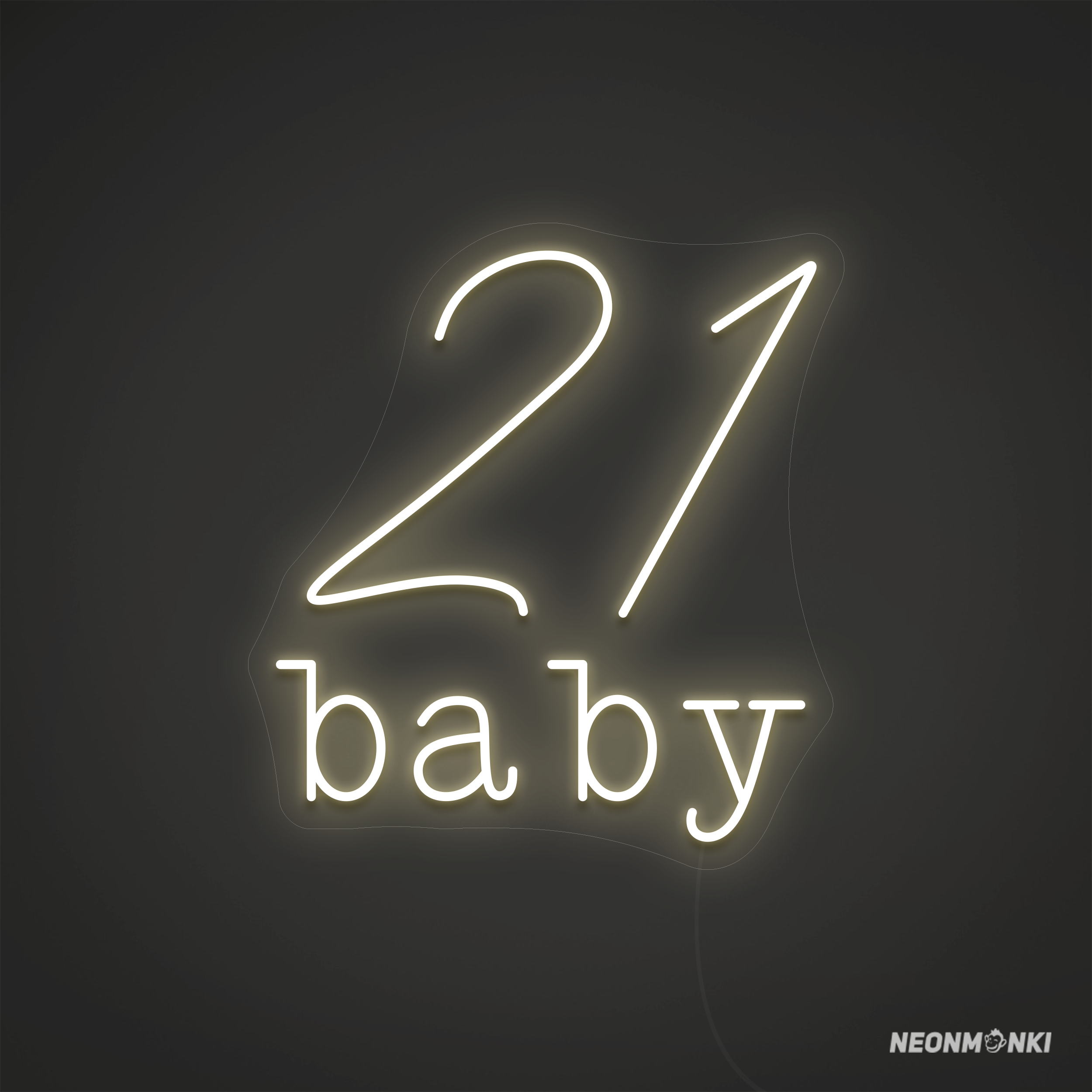 "21 baby" - LED Schriftzug - Neonlampen