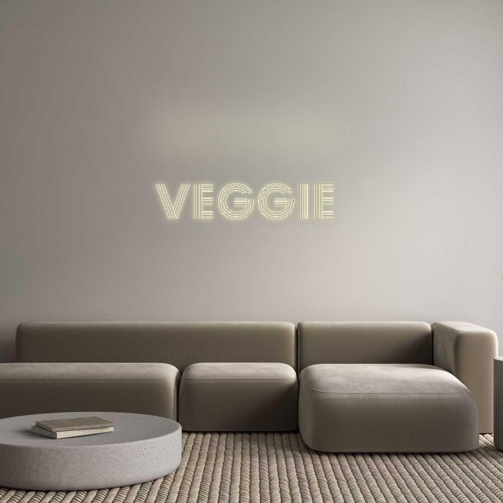 Konfigurator - Neon LED Flex - Personalisierter Indoor Schriftzug VEGGIE