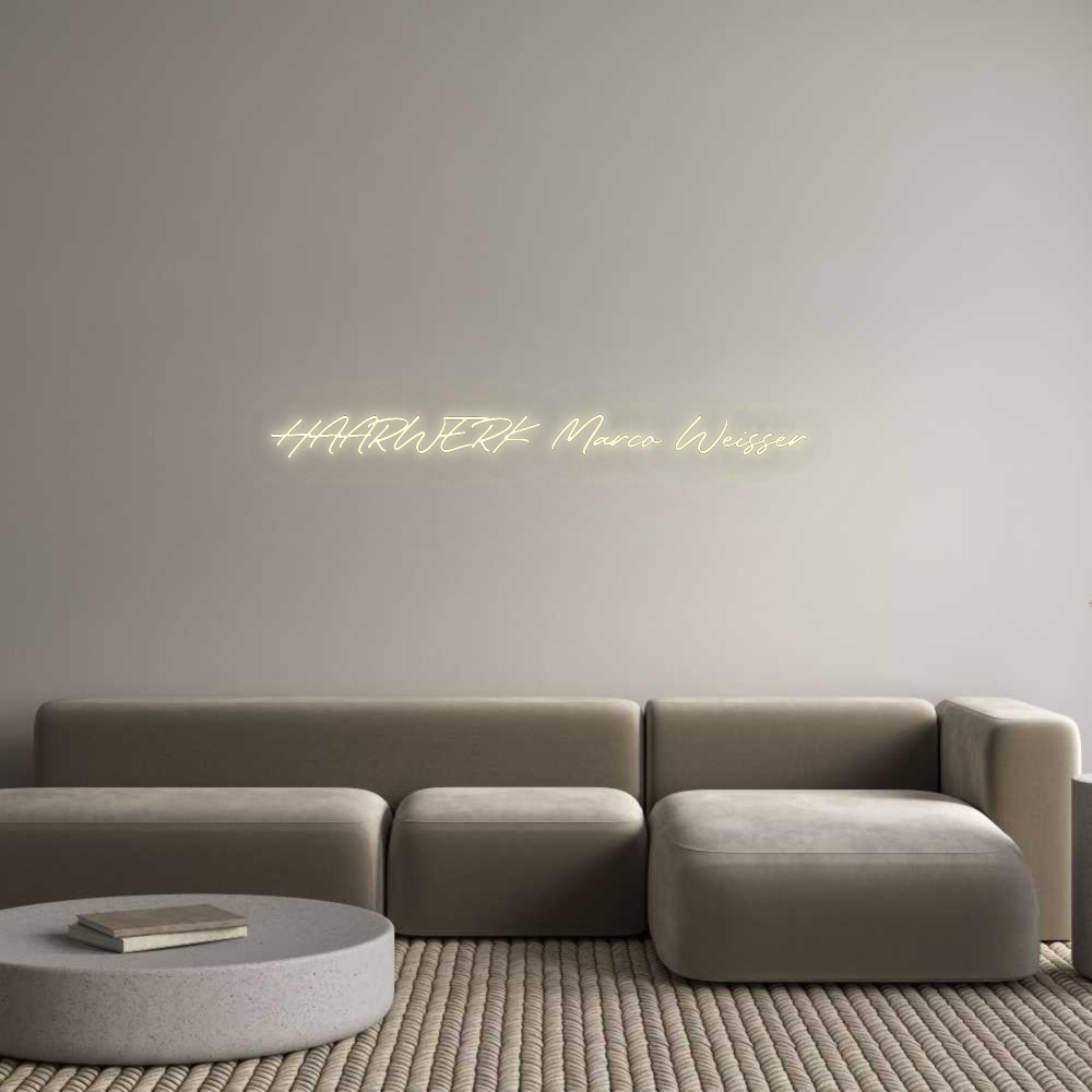 Konfigurator - Neon LED Flex - Personalisierter Indoor Schriftzug HAARWERK Marc...