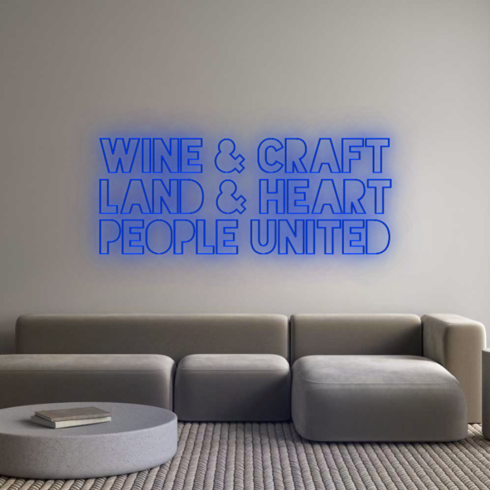 Konfigurator - Neon LED Clip - Personalisierter Indoor Schriftzug Wine & craft
...
