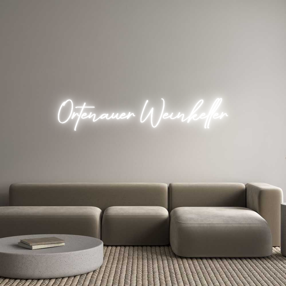 Konfigurator - Neon LED Liquid Acryl - Personalisierter Indoor & Outdoor Schriftzug Ortenauer Wei...