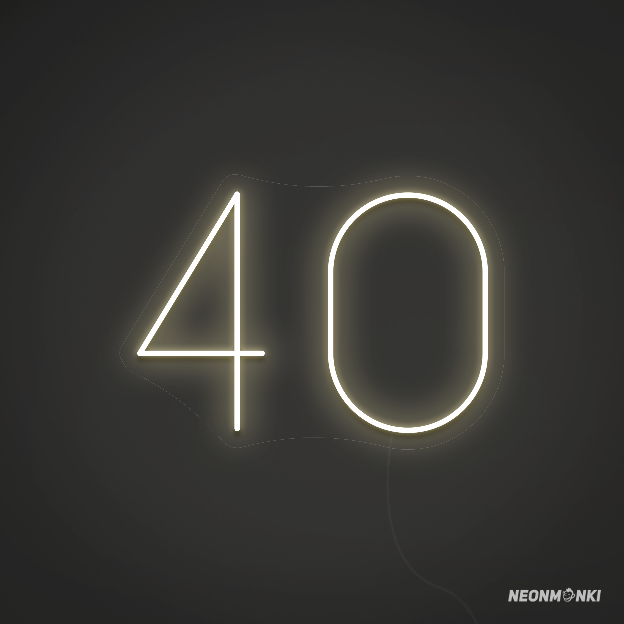 "40" - LED Schriftzug - Neonlampen