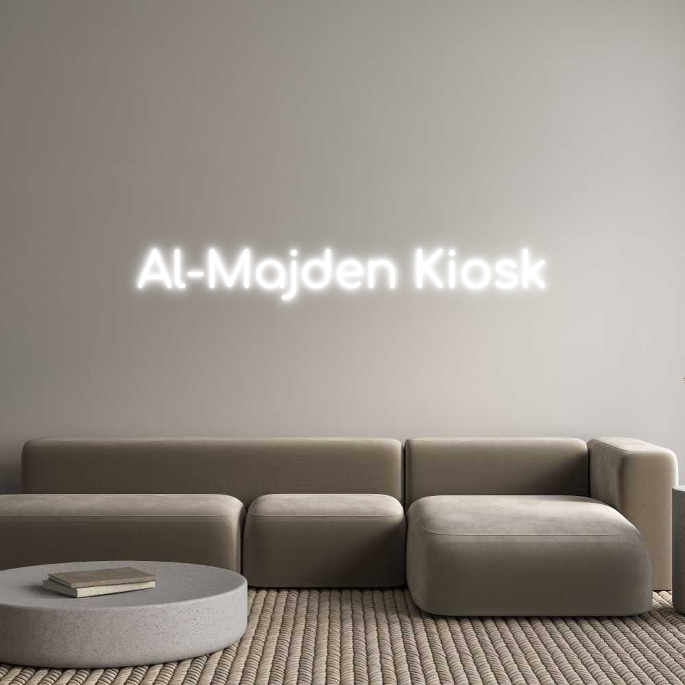 Konfigurator - Neon LED Flex - Personalisierter Indoor Schriftzug Al-Majden Kiosk