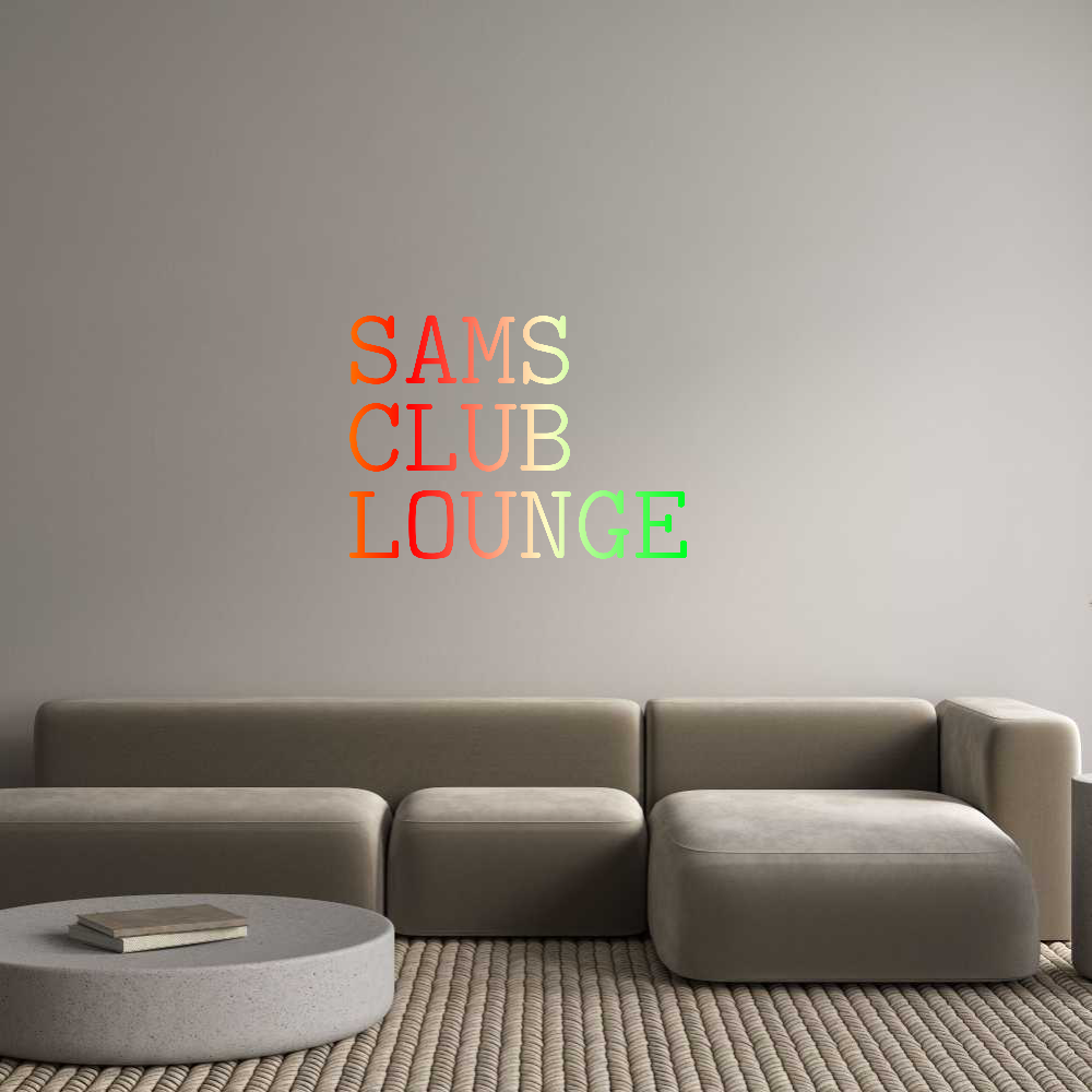 Konfigurator - Neon LED Flex - Personalisierter Indoor Schriftzug SAMS 
CLUB 
...